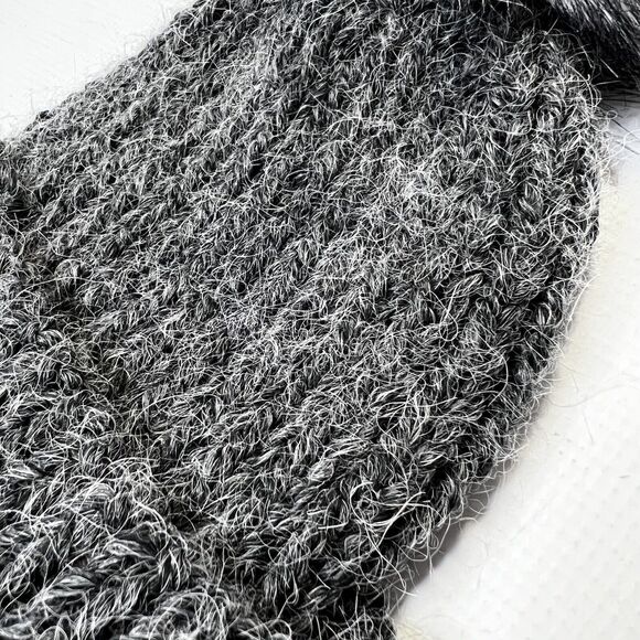 Women’s Knit Ribbed Cuff Hat Pom Beanie Light Gray - Picture 3 of 6